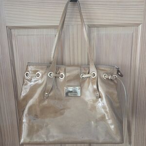Elegant Tan Designer Tote Bag